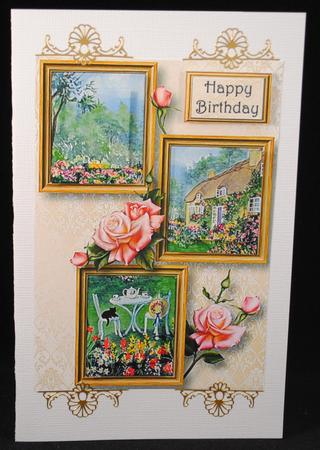 Cottage & Roses Frame Trio by Yvonne Middleton