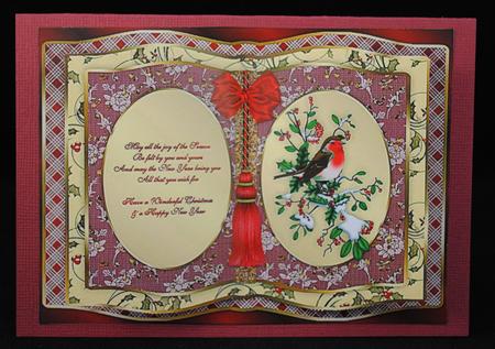 The Christmas Robin A4 Book Card Front by Yvonne Middleton