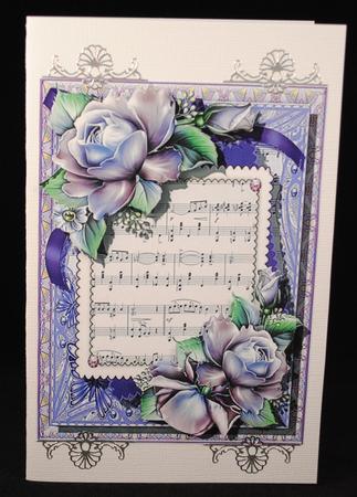 Beautiful Lilac Roses on Sheet Music 2 by Yvonne Middleton