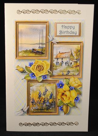 Seaside Cottage & Roses Frame Trio by Yvonne Middleton