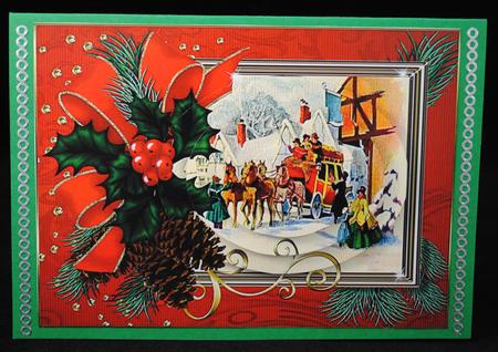 Framed Vintage Stagecoach Pyramid by Yvonne Middleton