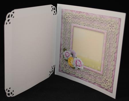 Lacy Lovelies 7" x 7" - Pink and Yellow Posy Insert by Yvonne Middleton