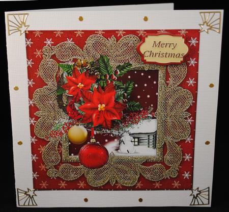 Lacy Lovelies 7" x 7" - Poinsettia Cluster by Yvonne Middleton
