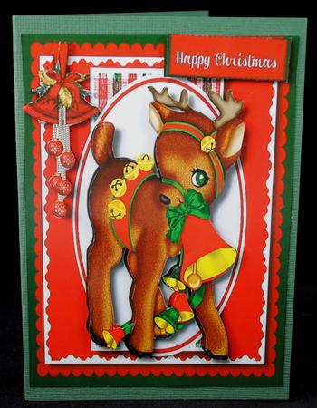 Little Reindeer Ringing the Bell. by Yvonne Middleton
