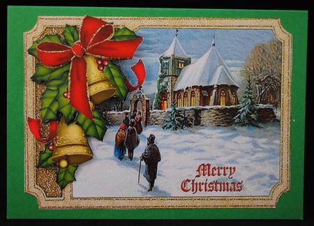Vintage Christmas 2 Shaped Topper by Yvonne Middleton