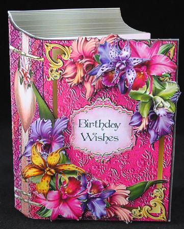 Book of Orchids Shaped Card Plus Gift Card by Yvonne Middleton