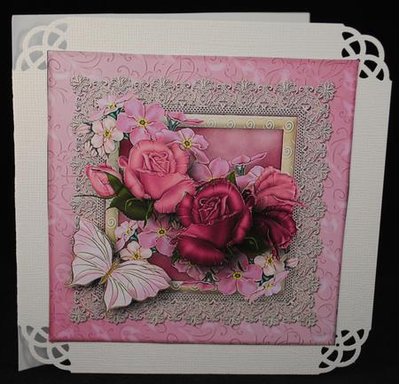 Lacy Lovelies 7" x 7" - Rosy Posy by Yvonne Middleton