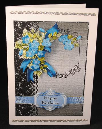 Blue Floral Spray by Yvonne Middleton