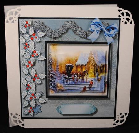 Christmas Scene the Waiting Carrage by Yvonne Middleton