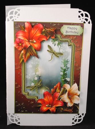 Beautiful Lilies & Dragonflies by Yvonne Middleton