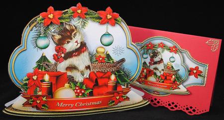 Christmas Kitty Card by Yvonne Middleton