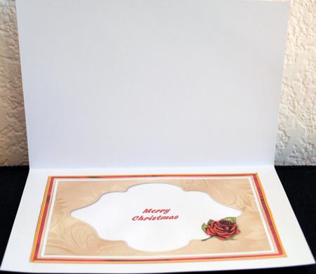 Christmas Book and Roses Insert by Yvonne Middleton