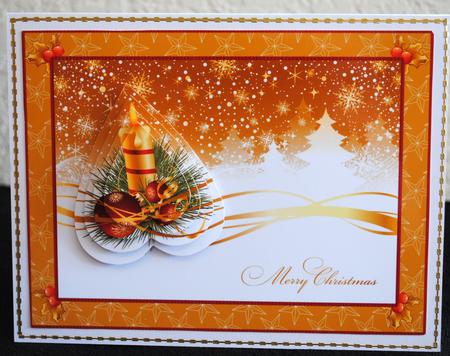 Golden Christmas Candle by Yvonne Middleton