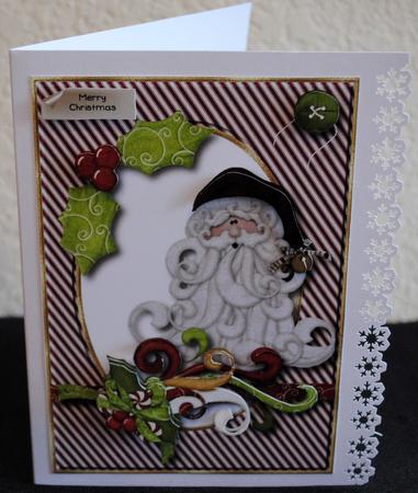 Bearded Santa Card Topper by Yvonne Middleton