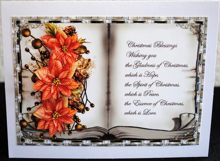 Christmas Blessings Card with Decoupage by Yvonne Middleton