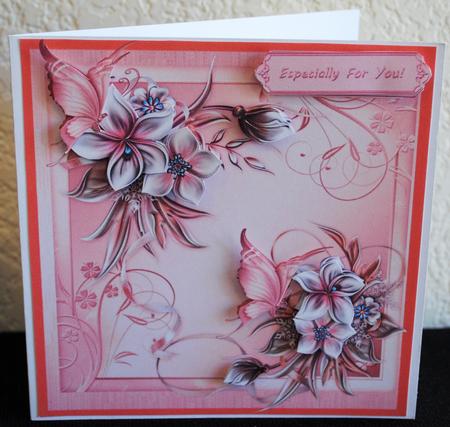 Butterflies and Flowers in Pink by Yvonne Middleton
