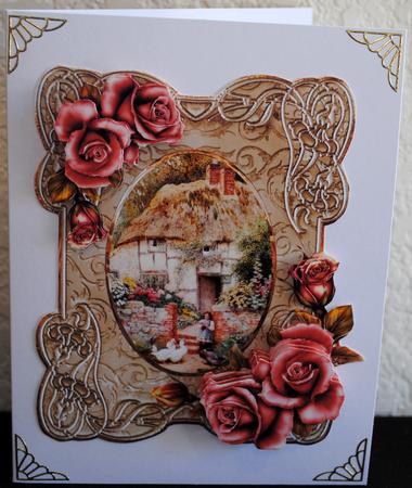 Feeding the Geese Card with Decoupage by Yvonne Middleton