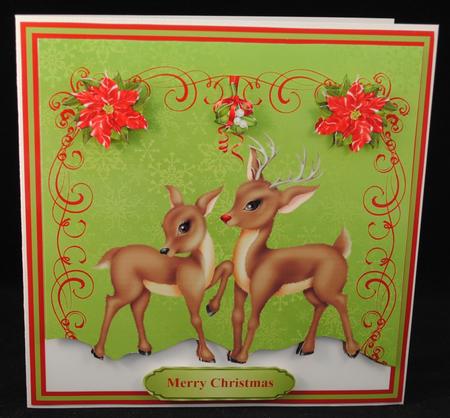 Christmas Reindeers Snow Scene Mini Kit by Yvonne Middleton
