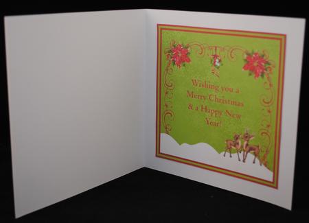 Christmas Reindeers Snow Scene Insert by Yvonne Middleton