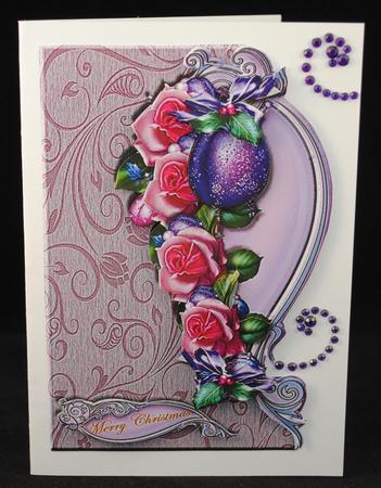 Christmas Plum Roses Over the Edge by Yvonne Middleton
