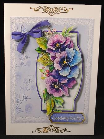 Beautiful Pansy's on a Plaque by Yvonne Middleton
