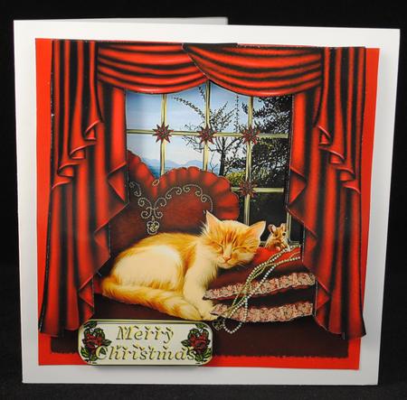 Pampered Christmas Cat by Yvonne Middleton