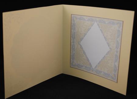 Cream Snow D.diamond 7in x 7in Square Insert Panel Sheet by Yvonne Middleton