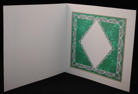 Dgreen Snow D.diamond 7in x 7in Square Insert Panel Sheet by Yvonne Middleton