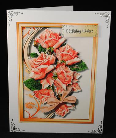 Beautiful Roses in a Swirl Plaque by Yvonne Middleton