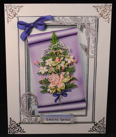 Beautiful Bouquet of Love on a Scroll by Yvonne Middleton