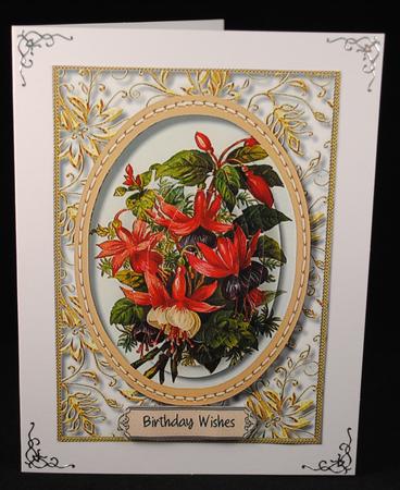 Beautiful Fushiar in a Gold Ornate Frame , Pyramid by Yvonne Middleton