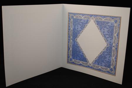 Dblue Snow D.diamond 7in x 7in Square Insert Panel Sheet by Yvonne Middleton