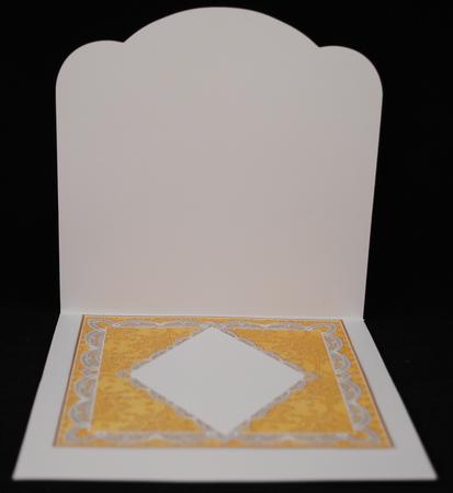 Gold Snow D.diamond 7in x 7in Square Insert Panel Sheet by Yvonne Middleton