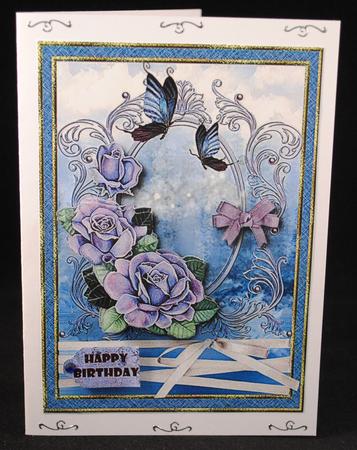 Butterfly Fantasy Card Topper 1 by Yvonne Middleton