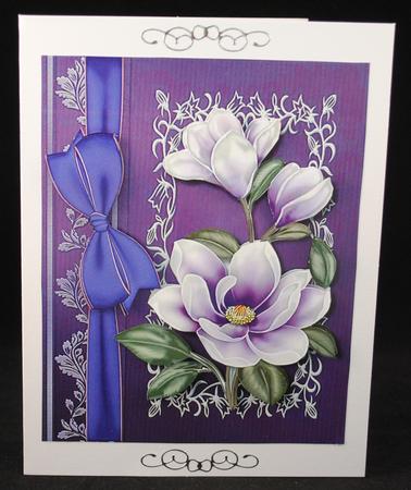 Beautiful Lavender Magnolias and Bow by Yvonne Middleton