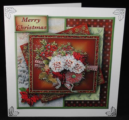 Christmas Flowers Multi-layer Card Mini Kit by Yvonne Middleton