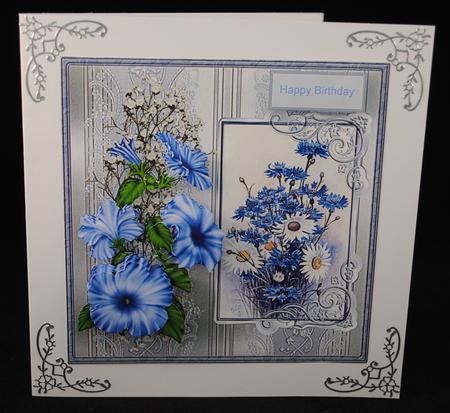 Spring Flowers Card with Decoupage by Yvonne Middleton