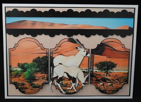 3 Panel Oryx by Yvonne Middleton