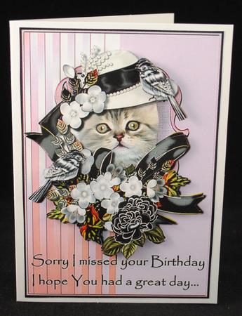 Belated Birthday Cute Kitten by Yvonne Middleton