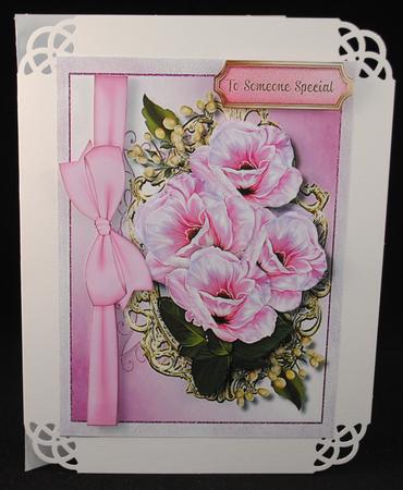 Beautiful Pink Open Roses and Baby's Breath by Yvonne Middleton