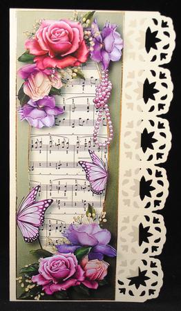 Belle Roses & Butterflies Large Dl by Yvonne Middleton