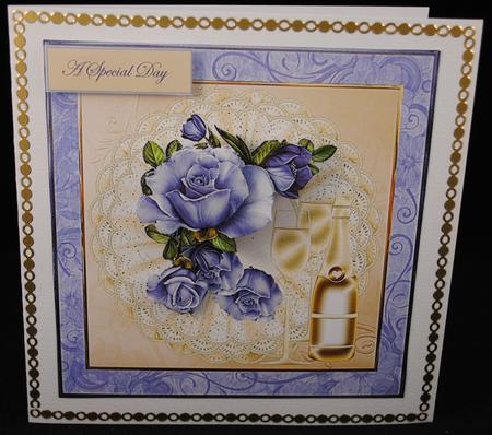 Lilac Rose Celebration Drinks Card by Yvonne Middleton