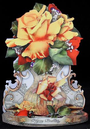 Antique Roses in Brass Vase by Yvonne Middleton