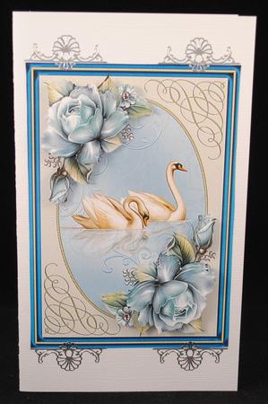 Swans and Roses by Yvonne Middleton
