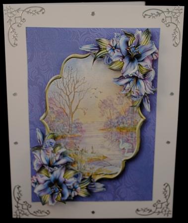 Purple Lilies on Swan Lake by Yvonne Middleton