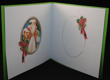 Vintage Santa Medallion Insert by Yvonne Middleton