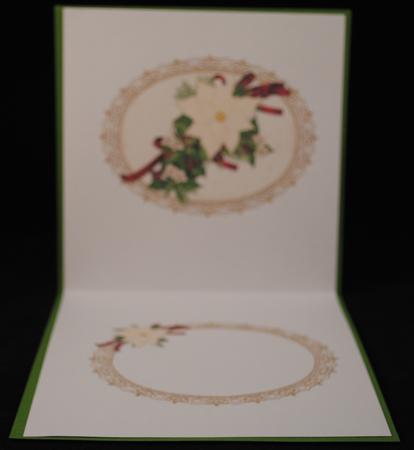 Christmas Nativity Cranberry and Ivory Insert by Yvonne Middleton