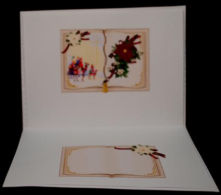 Open Book Christmas Topper Three Wise Men Cream Insert by Yvonne Middleton