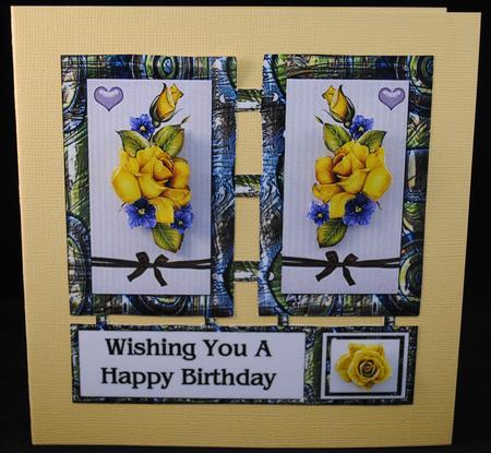 Framed Yelllow Roses by Yvonne Middleton