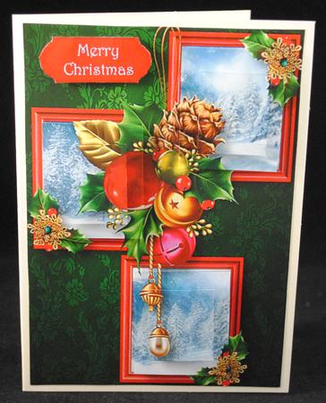 Christmas Baubles Frame Trio by Yvonne Middleton